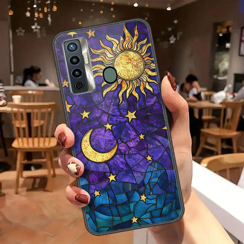 Tecno Camon 17 Cover - Celestial Starry Universe Series  - HQ Ultra Shine Premium Infinity Glass Soft Silicon Borders Case