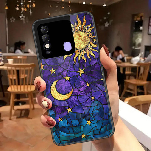 Tecno Spark 8 Cover - Celestial Starry Universe Series  - HQ Ultra Shine Premium Infinity Glass Soft Silicon Borders Case