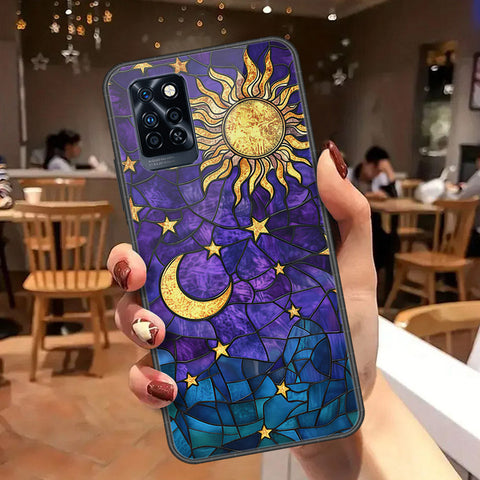Infinix Note 10 Pro Cover - Celestial Starry Universe Series  - HQ Ultra Shine Premium Infinity Glass Soft Silicon Borders Case