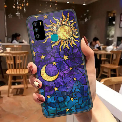 Infinix Hot 9 Play Cover - Celestial Starry Universe Series  - HQ Ultra Shine Premium Infinity Glass Soft Silicon Borders Case