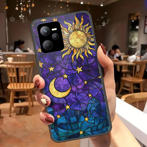 Realme Q5 Cover - Celestial Starry Universe Series  - HQ Ultra Shine Premium Infinity Glass Soft Silicon Borders Case