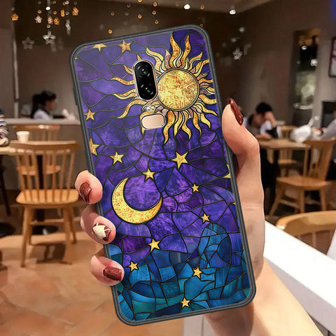 OnePlus 6 Cover - Celestial Starry Universe Series - HQ Ultra Shine Premium Infinity Glass Soft Silicon Borders Case