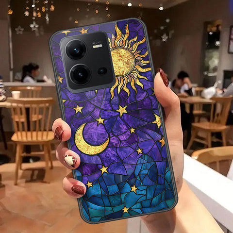 Vivo V25e Cover - Celestial Starry Universe Series  - HQ Ultra Shine Premium Infinity Glass Soft Silicon Borders Case