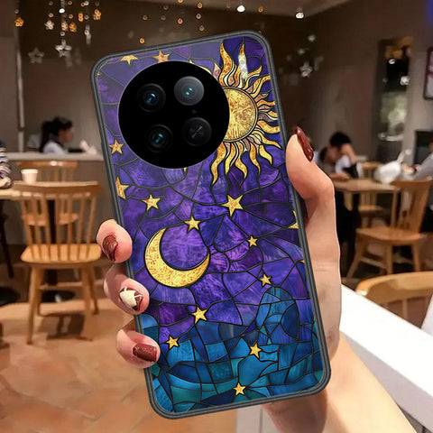 Vivo X90 Pro Cover - Celestial Starry Universe Series  - HQ Ultra Shine Premium Infinity Glass Soft Silicon Borders Case