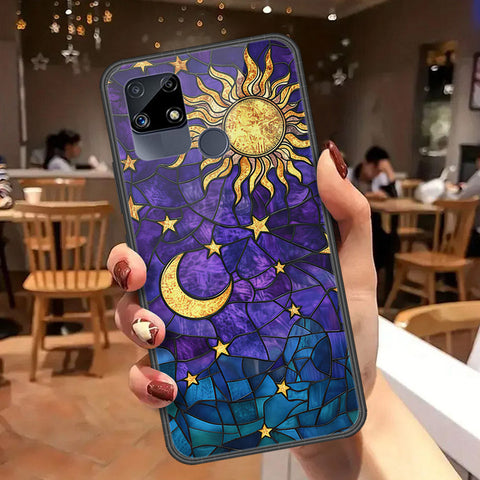 Realme Narzo 30 Cover - Celestial Starry Universe Series  - HQ Ultra Shine Premium Infinity Glass Soft Silicon Borders Case