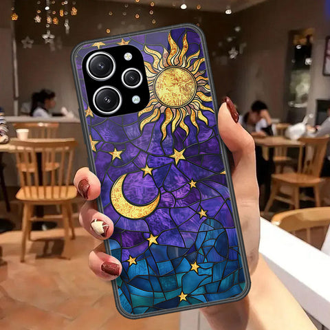 Xiaomi Redmi 12 Cover - Celestial Starry Universe Series  - HQ Ultra Shine Premium Infinity Glass Soft Silicon Borders Case