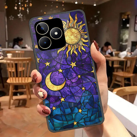Realme C51 Cover - Celestial Starry Universe Series  - HQ Ultra Shine Premium Infinity Glass Soft Silicon Borders Case