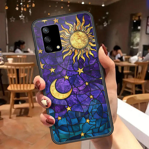 Oppo A74 Cover - Celestial Starry Universe Series  - HQ Ultra Shine Premium Infinity Glass Soft Silicon Borders Case