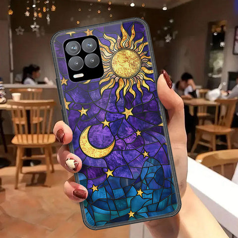Realme 8 Cover - Celestial Starry Universe Series  - HQ Ultra Shine Premium Infinity Glass Soft Silicon Borders Case