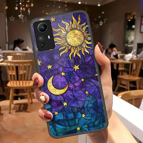 Xiaomi Redmi Note 12S Cover - Celestial Starry Universe Series - HQ Ultra Shine Premium Infinity Glass Soft Silicon Borders Case