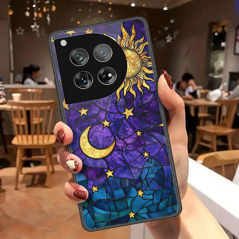 OnePlus 12 Cover - Celestial Starry Universe Series - HQ Ultra Shine Premium Infinity Glass Soft Silicon Borders Case
