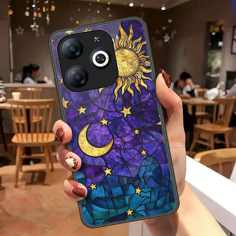 Infinix Smart 8 Pro Cover - Celestial Starry Universe Series  - HQ Ultra Shine Premium Infinity Glass Soft Silicon Borders Case