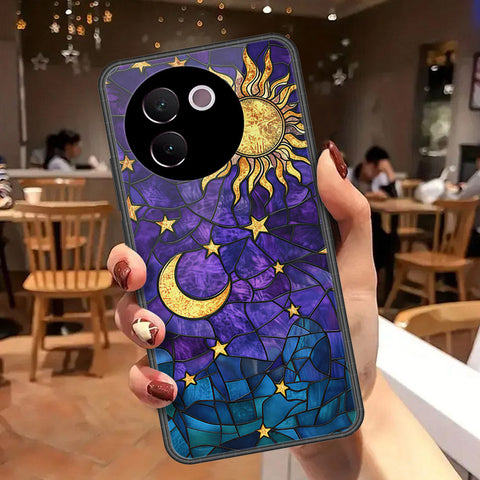 Vivo V30e Cover - Celestial Starry Universe Series - HQ Ultra Shine Premium Infinity Glass Soft Silicon Borders Case