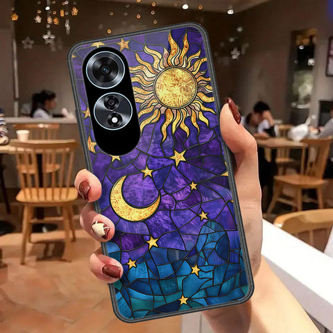 Oppo A60 Cover - Celestial Starry Universe Series - HQ Ultra Shine Premium Infinity Glass Soft Silicon Borders Case