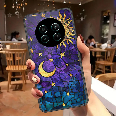 Realme 12 4GCover - Celestial Starry Universe Series - HQ Ultra Shine Premium Infinity Glass Soft Silicon Borders Case