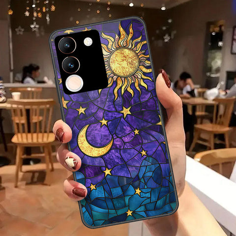 Vivo V29e Cover - Celestial Starry Universe Series - HQ Ultra Shine Premium Infinity Glass Soft Silicon Borders Case