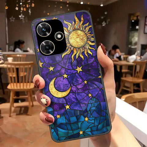 Infinix Hot 30i Cover - Celestial Starry Universe Series - HQ Ultra Shine Premium Infinity Glass Soft Silicon Borders Case