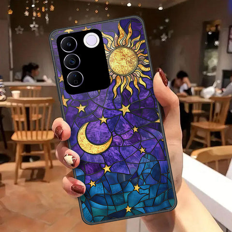 Vivo S16e Cover - Celestial Starry Universe Series - HQ Ultra Shine Premium Infinity Glass Soft Silicon Borders Case
