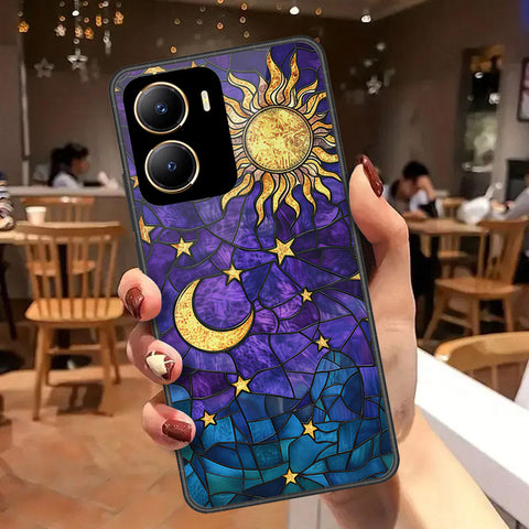 Vivo Y53t Cover - Celestial Starry Universe Series  - HQ Ultra Shine Premium Infinity Glass Soft Silicon Borders Case