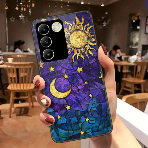 Vivo Y100 4G Cover - Celestial Starry Universe Series - HQ Ultra Shine Premium Infinity Glass Soft Silicon Borders Case
