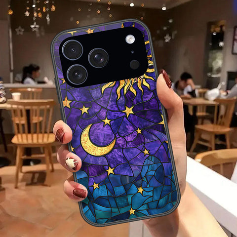 iPhone 17 Pro - Celestial Starry Universe Series - HQ Ultra Shine Premium Infinity Glass Soft Silicon Borders Case
