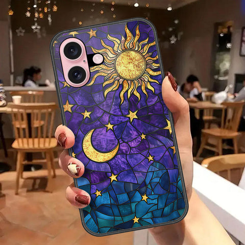iPhone 16 Plus - Celestial Starry Universe Series - HQ Ultra Shine Premium Infinity Glass Soft Silicon Borders Case