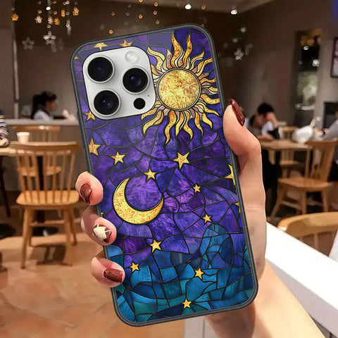 iPhone 16 Pro - Celestial Starry Universe Series - HQ Ultra Shine Premium Infinity Glass Soft Silicon Borders Case