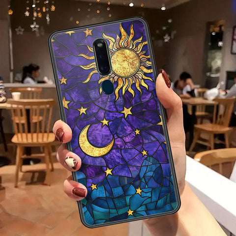 Oppo R19 Cover - Celestial Starry Universe Series - HQ Ultra Shine Premium Infinity Glass Soft Silicon Borders Case