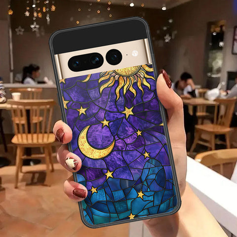 Google Pixel 7 Pro Cover - Celestial Starry Universe Series  - HQ Ultra Shine Premium Infinity Glass Soft Silicon Borders Case