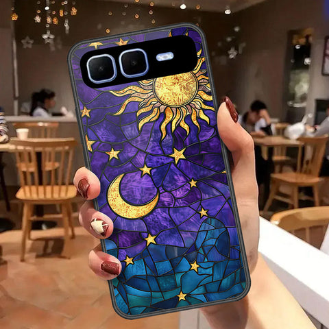 Infinix Smart 10 Plus Cover - Celestial Starry Universe Series - HQ Ultra Shine Premium Infinity Glass Soft Silicon Borders Case