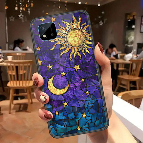 Realme C20A Cover - Celestial Starry Universe Series - HQ Ultra Shine Premium Infinity Glass Soft Silicon Borders Case