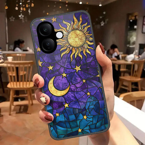 Vivo Y300 Cover - Celestial Starry Universe Series - HQ Ultra Shine Premium Infinity Glass Soft Silicon Borders Case