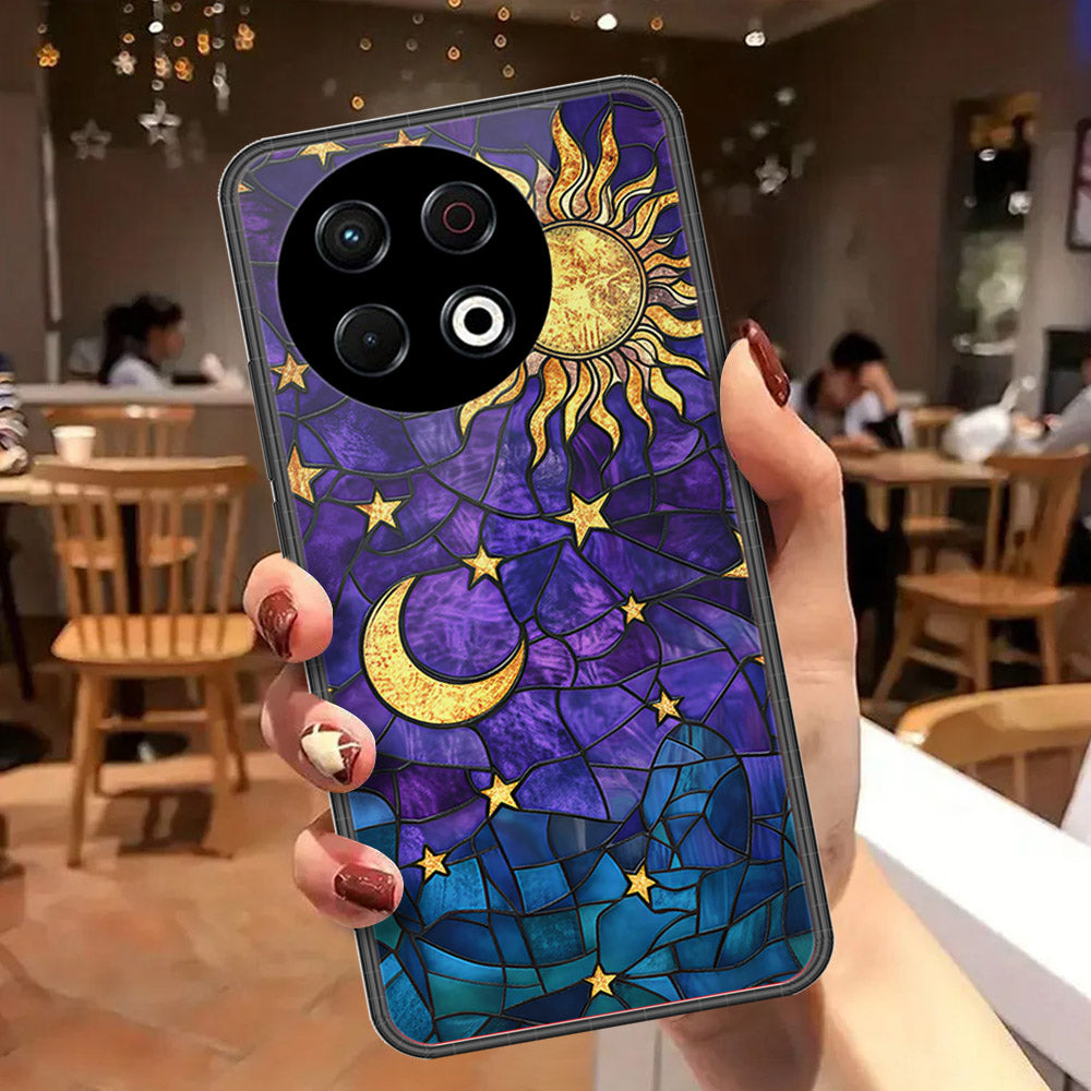Tecno Spark 30 Pro Cover - Celestial Starry Universe Series - HQ Ultra Shine Premium Infinity Glass Soft Silicon Borders Case (Fast Delivery)(A)