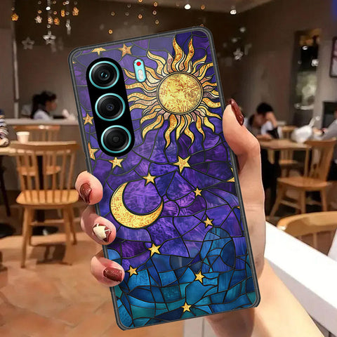 Tecno Camon 40 Pro Cover - Celestial Starry Universe Series  - HQ Ultra Shine Premium Infinity Glass Soft Silicon Borders Case