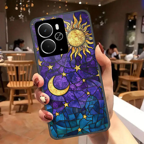 Realme 14T Cover - Celestial Starry Universe Series  - HQ Ultra Shine Premium Infinity Glass Soft Silicon Borders Case