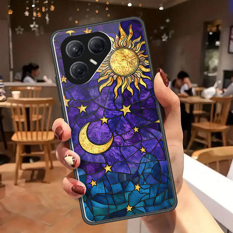 Tecno Pova 7 4G Cover - Celestial Starry Universe Series  - HQ Ultra Shine Premium Infinity Glass Soft Silicon Borders Case