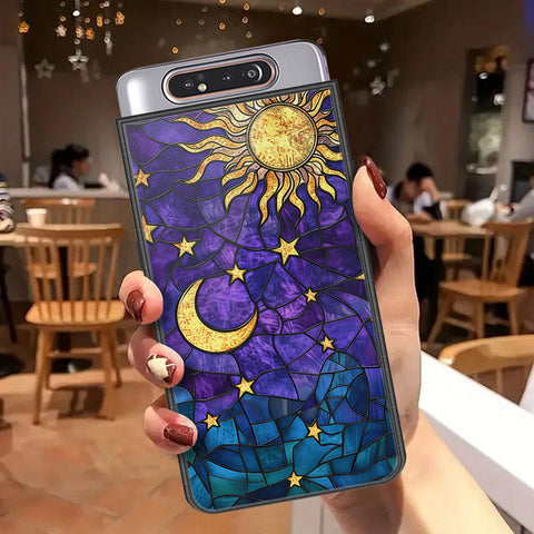 Samsung Galaxy A80 Cover - Celestial Starry Universe Series  - HQ Ultra Shine Premium Infinity Glass Soft Silicon Borders Case
