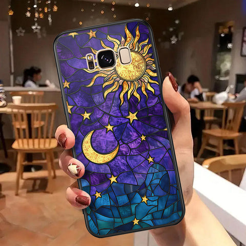 Samsung Galaxy S8 Cover - Celestial Starry Universe Series  - HQ Ultra Shine Premium Infinity Glass Soft Silicon Borders Case