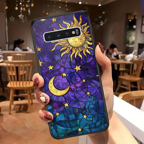 Samsung Galaxy S10 Cover - Celestial Starry Universe Series  - HQ Ultra Shine Premium Infinity Glass Soft Silicon Borders Case