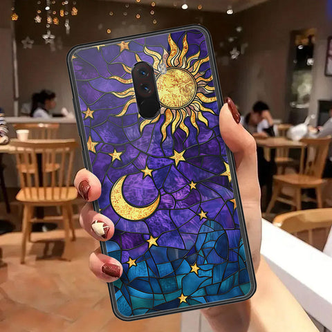 Xiaomi Pocophone F1 Cover - Celestial Starry Universe Series  - HQ Ultra Shine Premium Infinity Glass Soft Silicon Borders Case