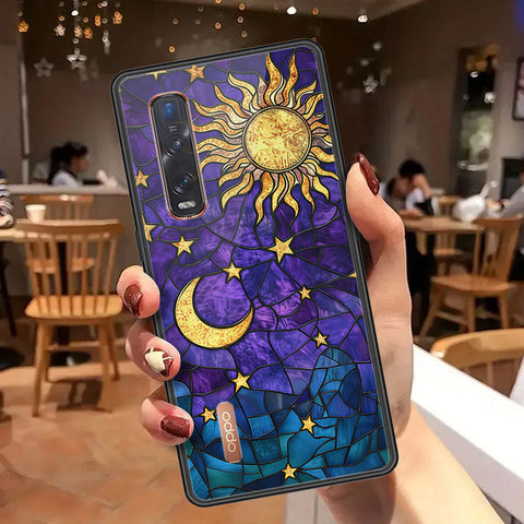 Oppo Find X2 Pro Cover - Celestial Starry Universe Series  - HQ Ultra Shine Premium Infinity Glass Soft Silicon Borders Case