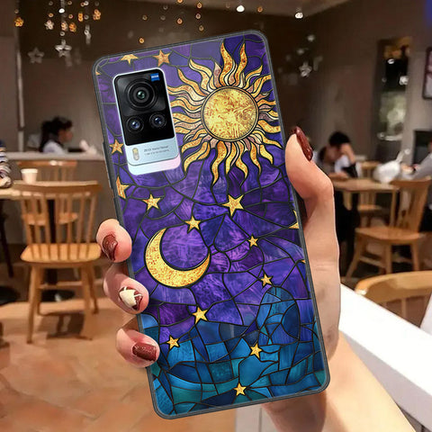 Vivo X60 Pro Cover - Celestial Starry Universe Series  - HQ Ultra Shine Premium Infinity Glass Soft Silicon Borders Case