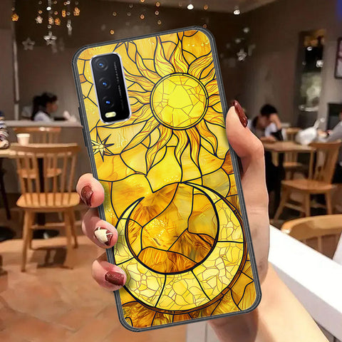 Vivo Y20i Cover - Celestial Starry Universe Series - HQ Ultra Shine Premium Infinity Glass Soft Silicon Borders Case (Fast Delivery)