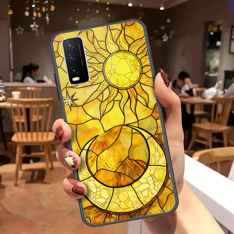 Vivo Y12a Cover - Celestial Starry Universe Series  - HQ Ultra Shine Premium Infinity Glass Soft Silicon Borders Case