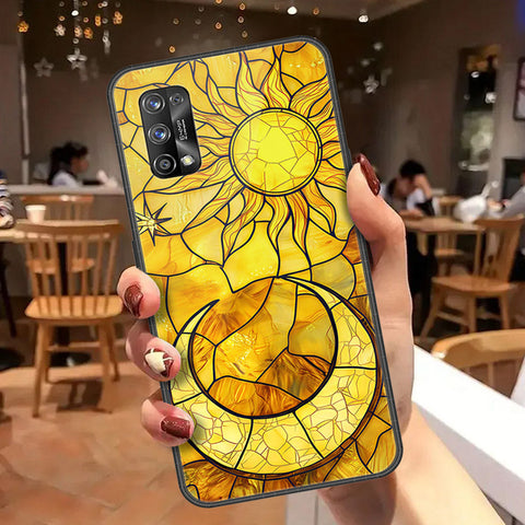 Realme 7 Pro Cover - Celestial Starry Universe Series  - HQ Ultra Shine Premium Infinity Glass Soft Silicon Borders Case