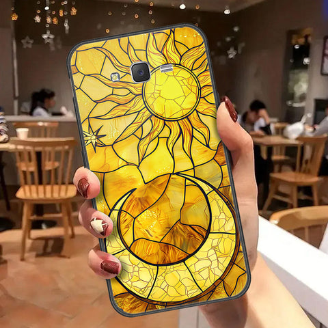 Samsung Galaxy J7 2015 Cover - Celestial Starry Universe Series  - HQ Ultra Shine Premium Infinity Glass Soft Silicon Borders Case