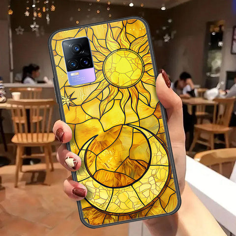 Vivo Y73 Cover - Celestial Starry Universe Series  - HQ Ultra Shine Premium Infinity Glass Soft Silicon Borders Case