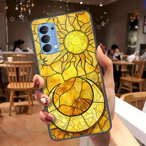 Oppo Reno 4 Cover - Celestial Starry Universe Series  - HQ Ultra Shine Premium Infinity Glass Soft Silicon Borders Case