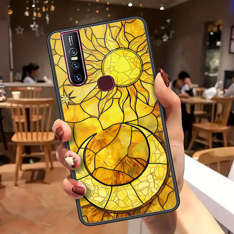 Vivo V15 Cover - Celestial Starry Universe Series  - HQ Ultra Shine Premium Infinity Glass Soft Silicon Borders Case