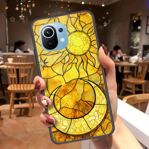 Xiaomi Mi 11 Cover - Celestial Starry Universe Series  - HQ Ultra Shine Premium Infinity Glass Soft Silicon Borders Case